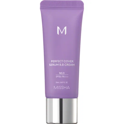 MISSHA крем тональный bb с антивозрастной сывороткой д/сияния кожи perfect cover serum т.21